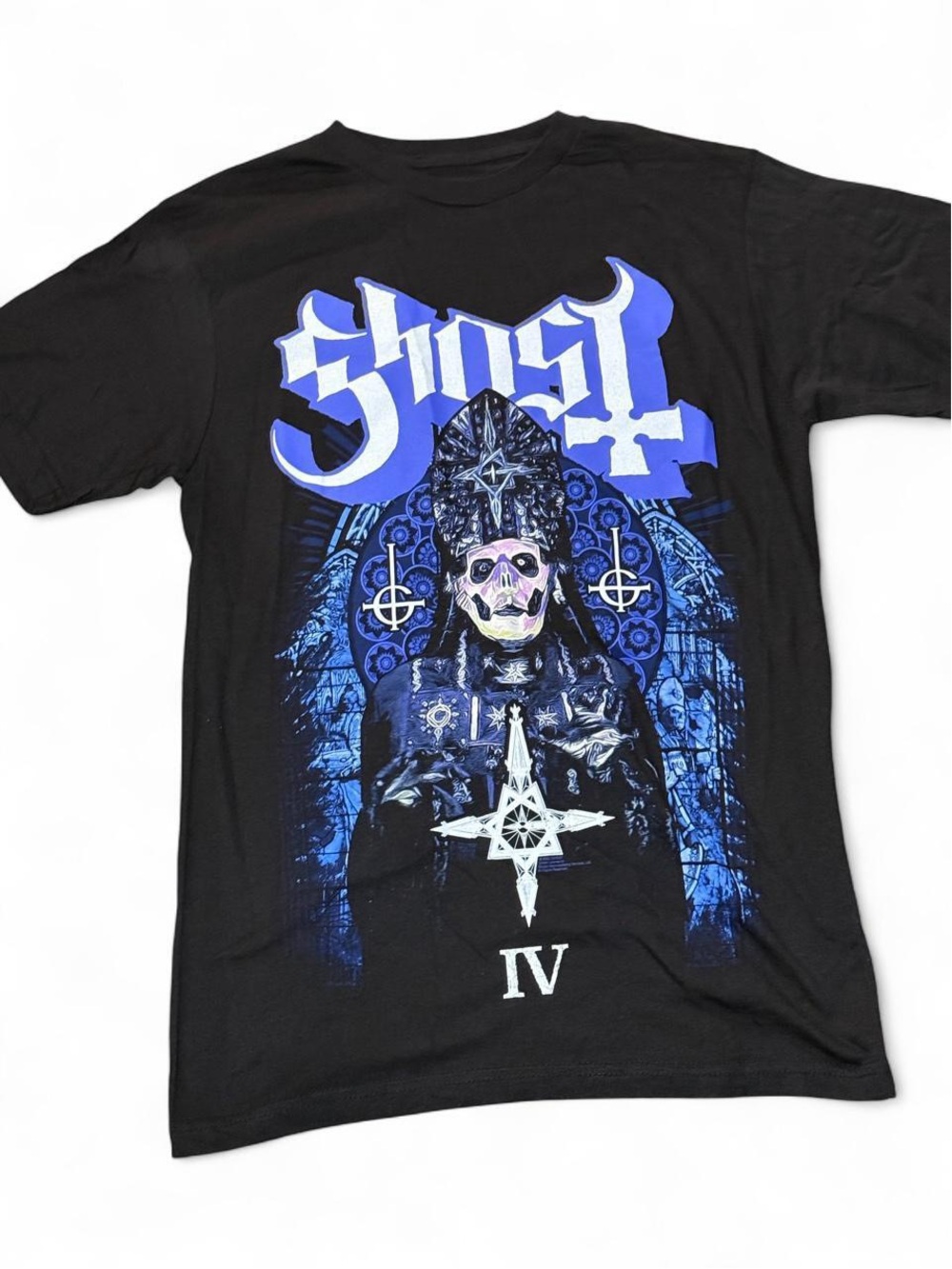 Ghost Band Papa Emeritus IV Stained Glass Graphic T-Shirt NWOT Size Small